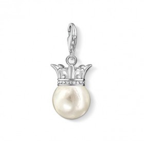 Thomas Sabo charm "Corona" en plata con perla.