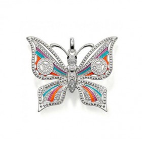 Thomas Sabo colgante "Mariposa" en plata y esmalte de colores.
