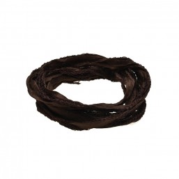 Thomas Sabo cinta de seda en color marrón.