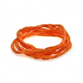 Thomas Sabo cinta de seda en color naranja.