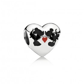 Pandora Disney charm de pulsera "Beso de Mickey & Minnie"