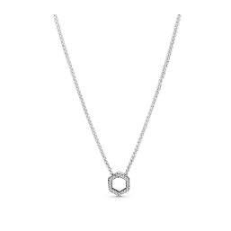 Pandora collar Hexagonal en plata