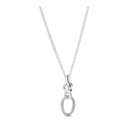 Pandora collar "Corazones Anudados" en plata